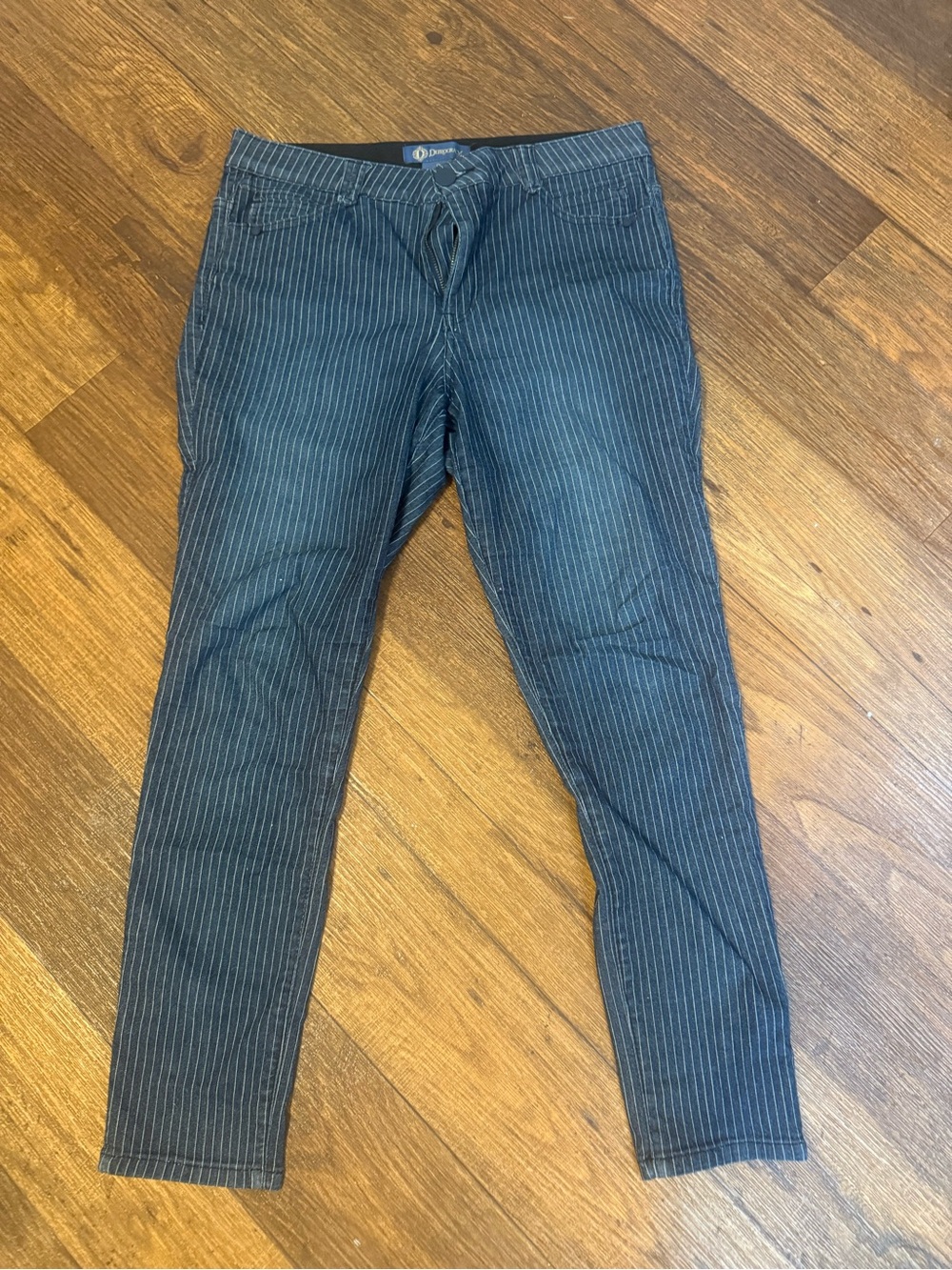 Democracy pin stripe pants for women fall time